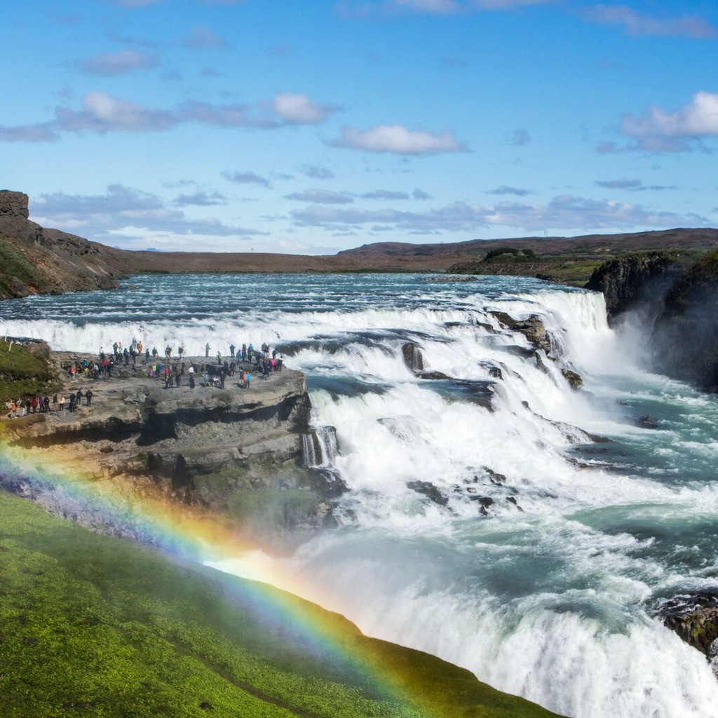 Vodopád Gullfoss na Islandu